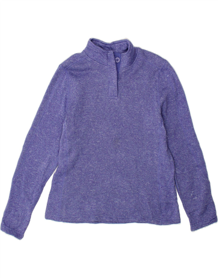 MOUNTAIN WAREHOUSE Womens Button Neck Sweatshirt Jumper UK 16 Large Purple Vintage Mountain Warehouse and Second-Hand Mountain Warehouse from Messina Hembry 