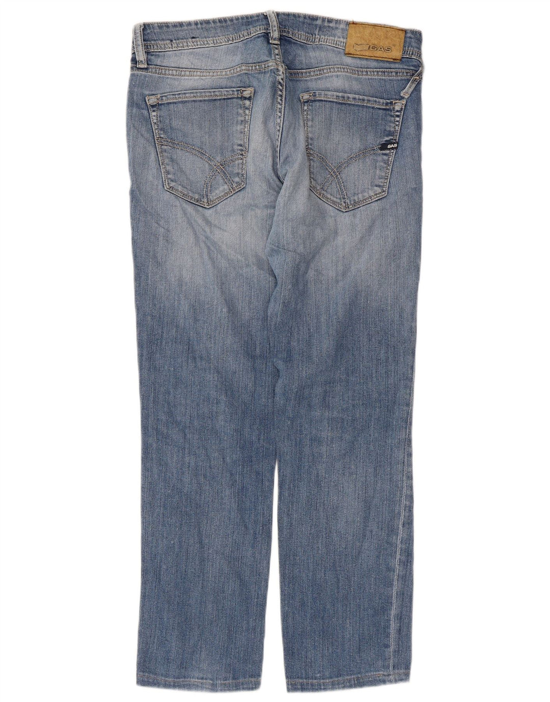 Gas Straight Jeans til kvinder W33 L27 Blå Bomuld