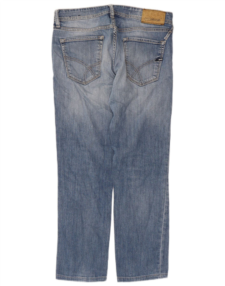 Gas Straight Jeans til kvinder W33 L27 Blå Bomuld
