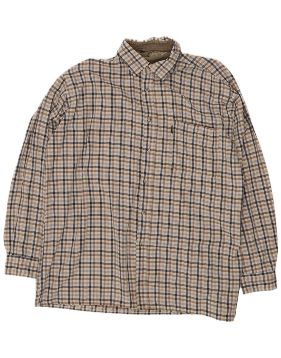 Champion Herre Flanelskjorte XL Flerfarvet Gingham Bomuld