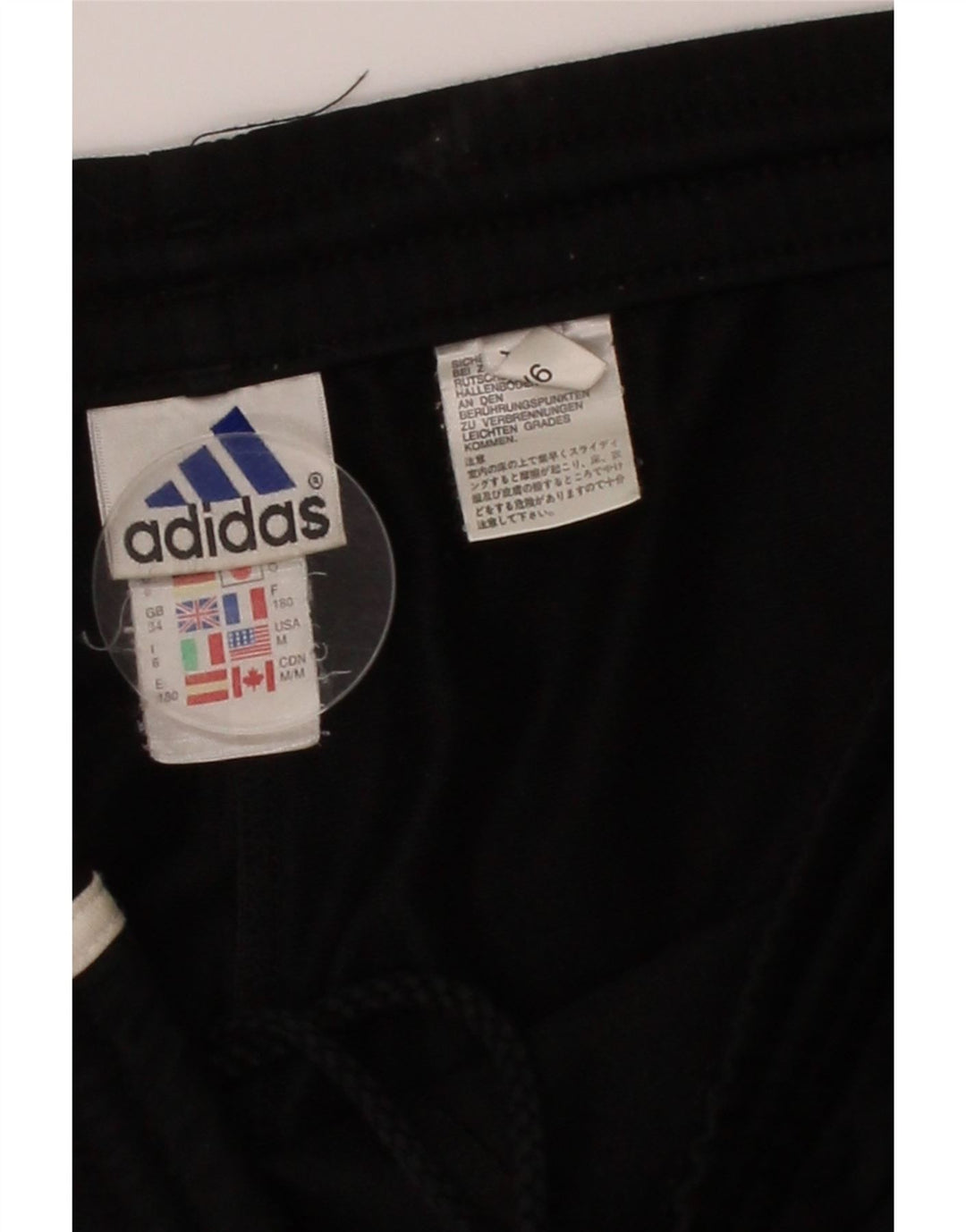 ADIDAS Mens Tracksuit Trousers Large  Black Polyester Vintage Adidas and Second-Hand Adidas from Messina Hembry 