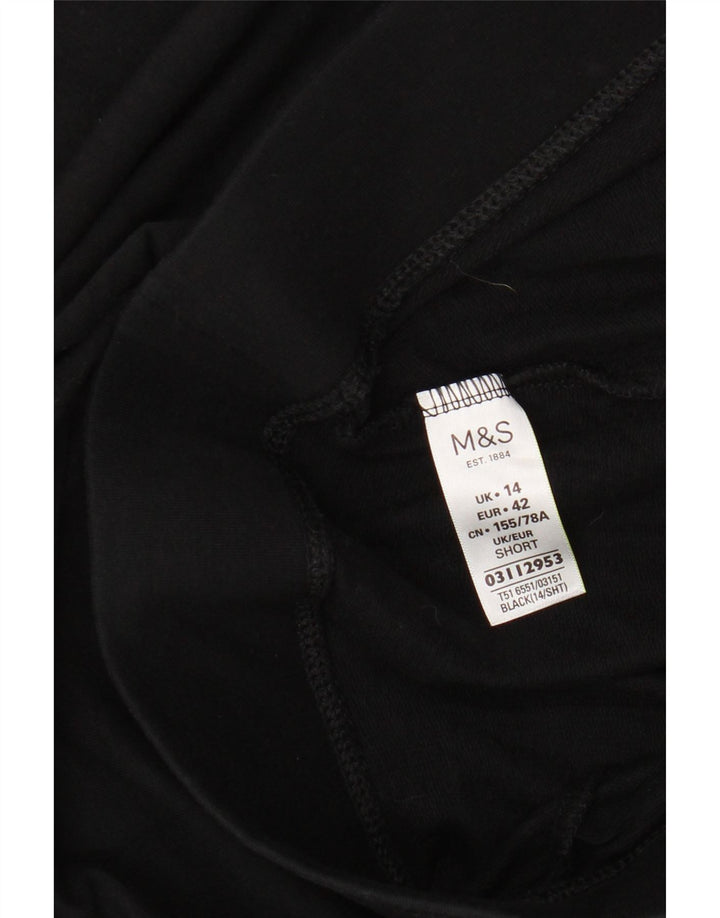 MARKS & SPENCER Leggings til kvinder UK 14 Stor sort bomuld