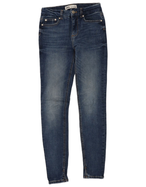 Zara Dame Skinny Jeans EU 34 2XS W24 L28 Blå