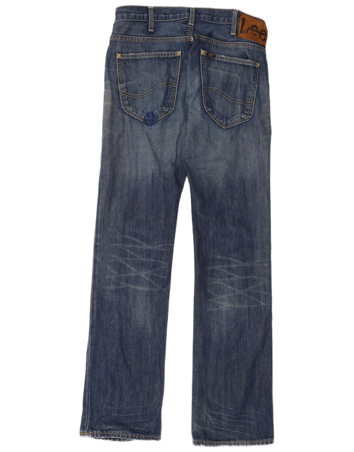 LEE Herre Knox Straight Jeans W32 L34 Marineblå Bomuld