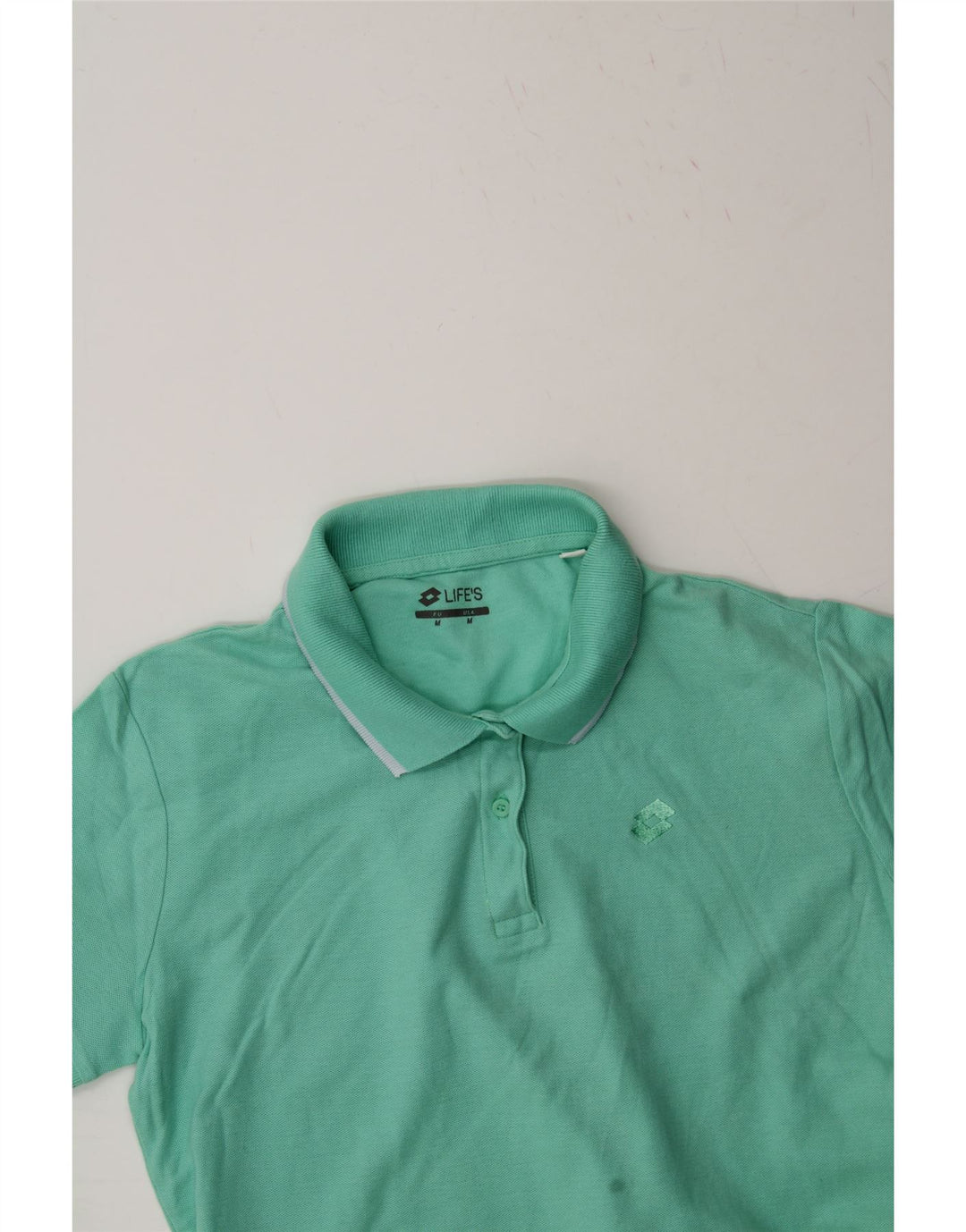 LOTTO Womens Polo Shirt UK 14 Medium Turquoise Vintage Lotto and Second-Hand Lotto from Messina Hembry 