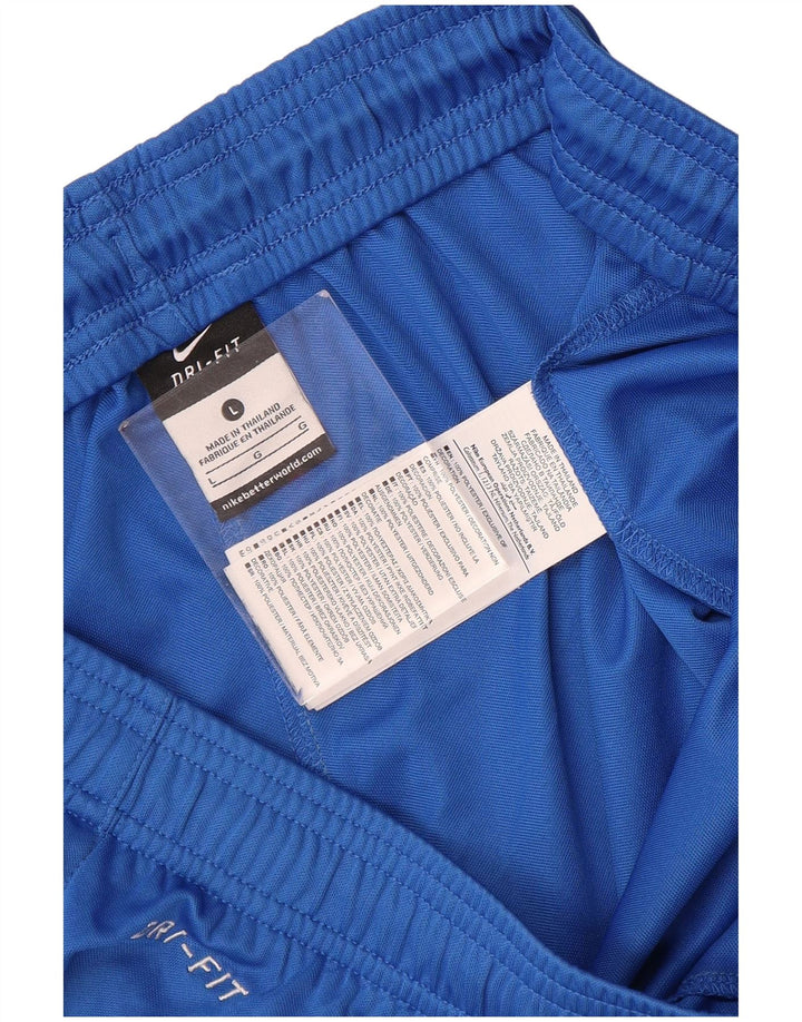 Nike Herre Dri Fit sportsshorts store blå polyester