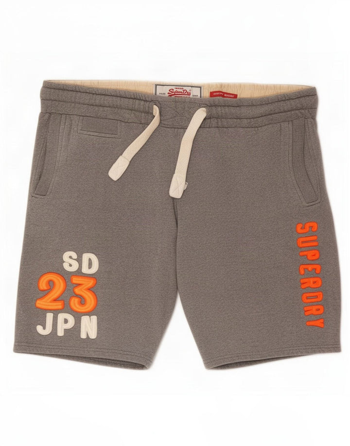 Superdry Herre grafiske sportsshorts 2XL grå bomuld