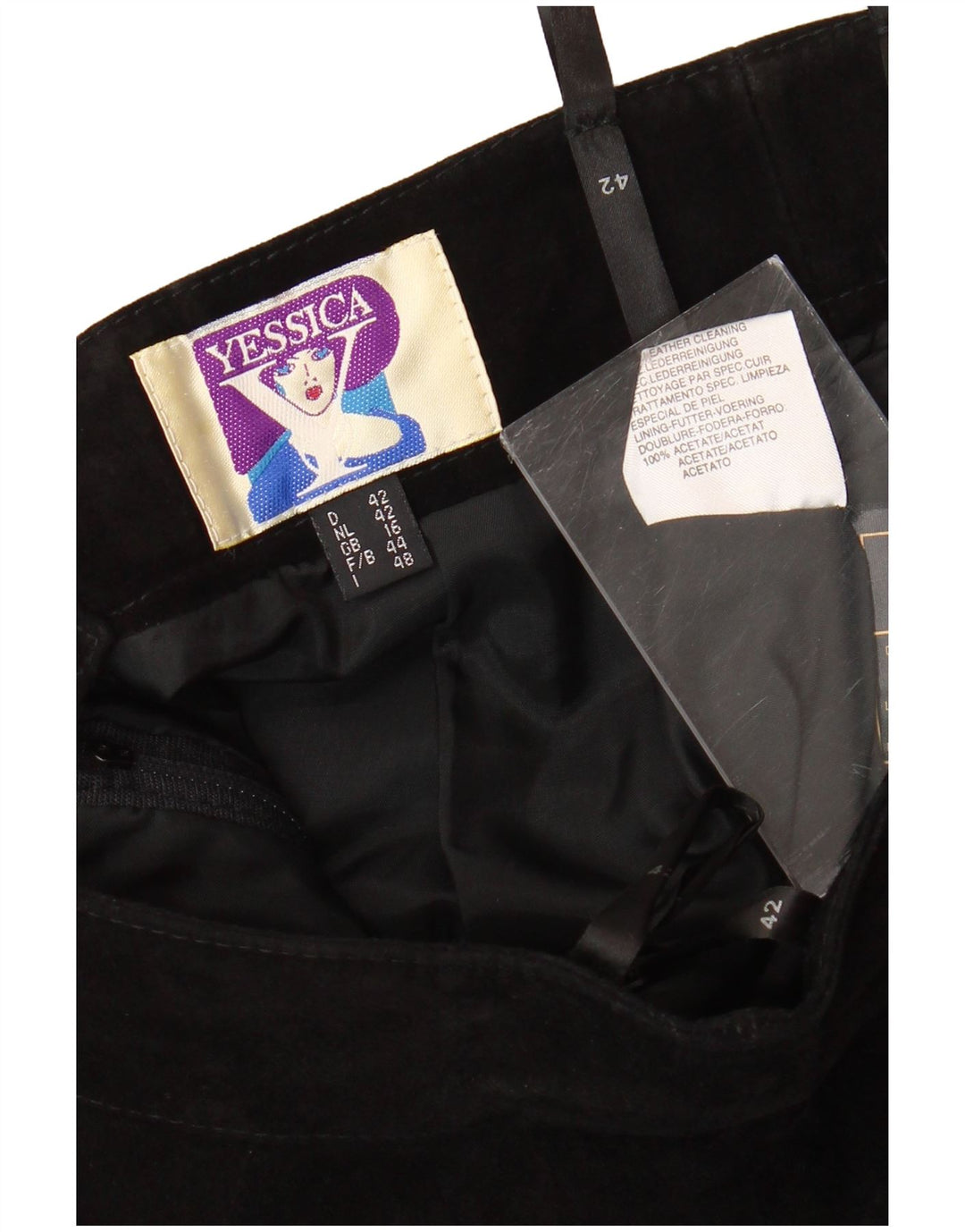 YESSICA Womens Pencil Skirt UK 16 Large W30 Black Acetate