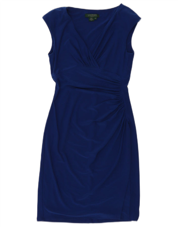 Ralph Lauren Dame Ærmeløs Skede Kjole US 4 Small Blue Polyester