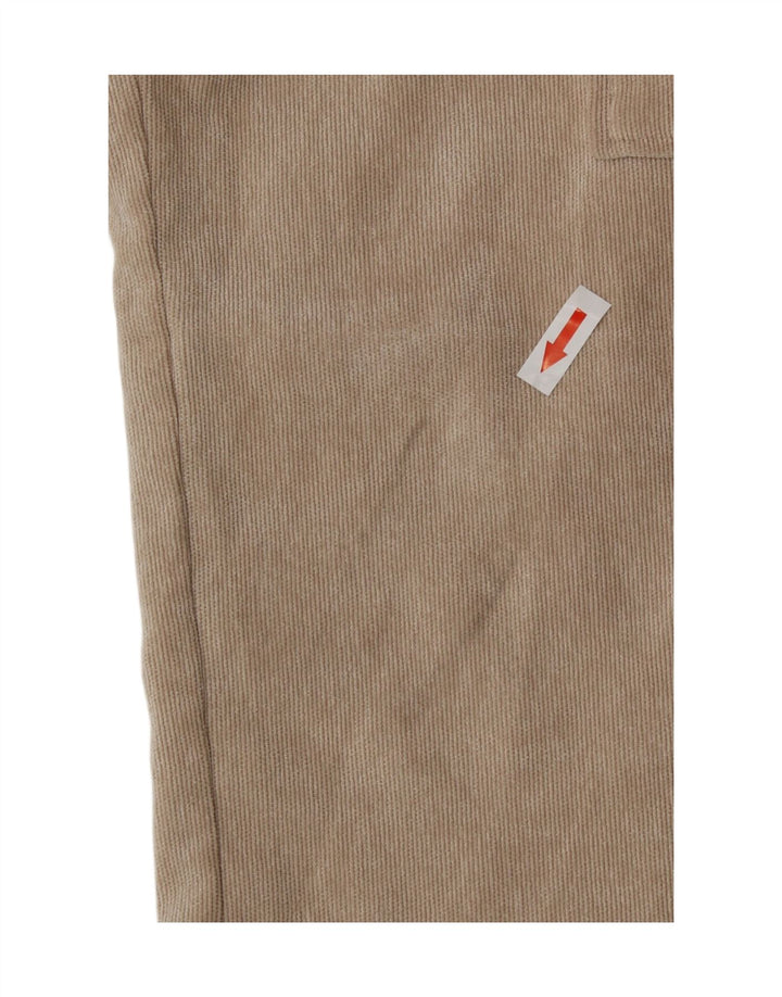 Zara Dame Oversized Corduroy Skjorte UK 6 XS Beige Polyester
