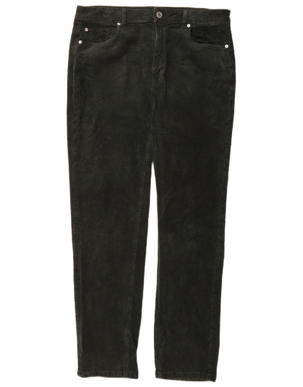 Marks & Spencer Dame Slim Corduroy Bukser UK 16 Large W34 L30 Grøn