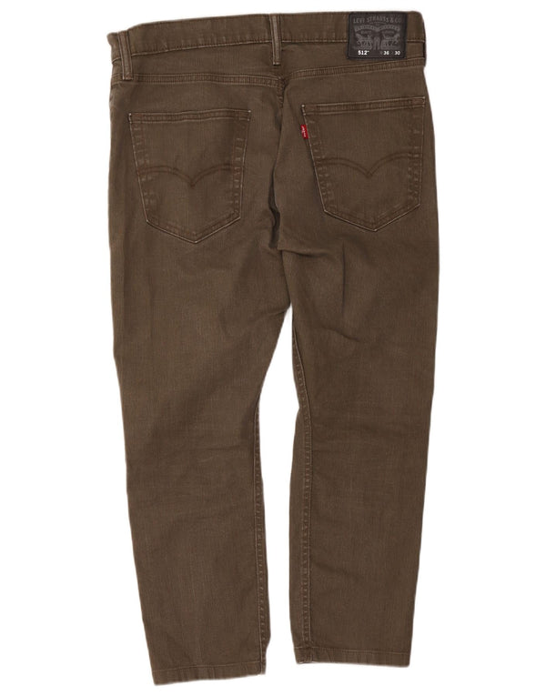 Levi's Herre 512 Slim Tapered Jeans W36 L30 Khaki Bomuld