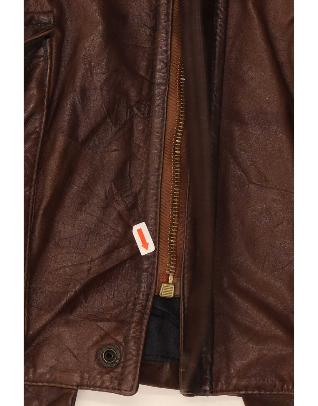 Vintage herre læderjakke UK 42 XL Brun
