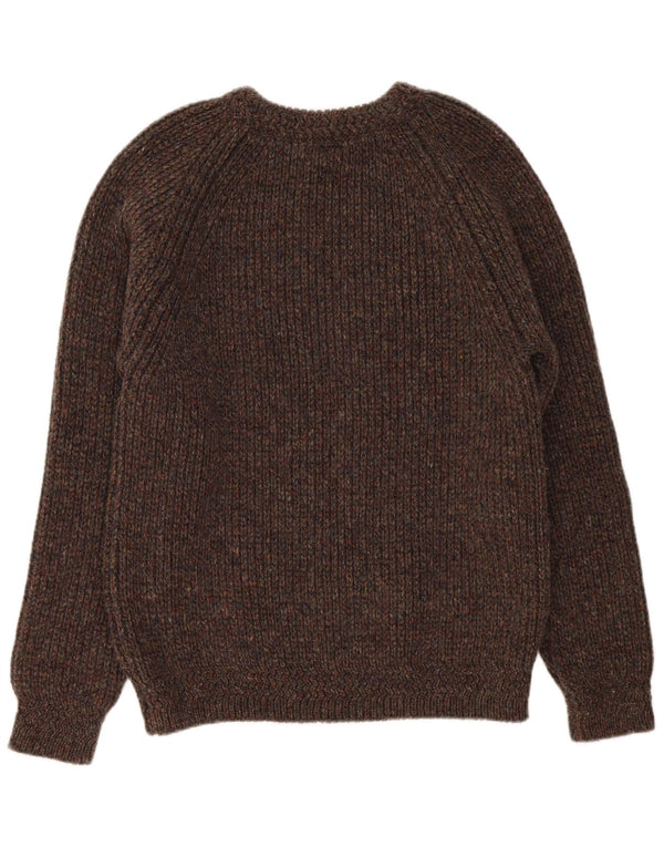 Magee Herre Crew Neck Jumper Sweater Large Brown Flecked New Wool