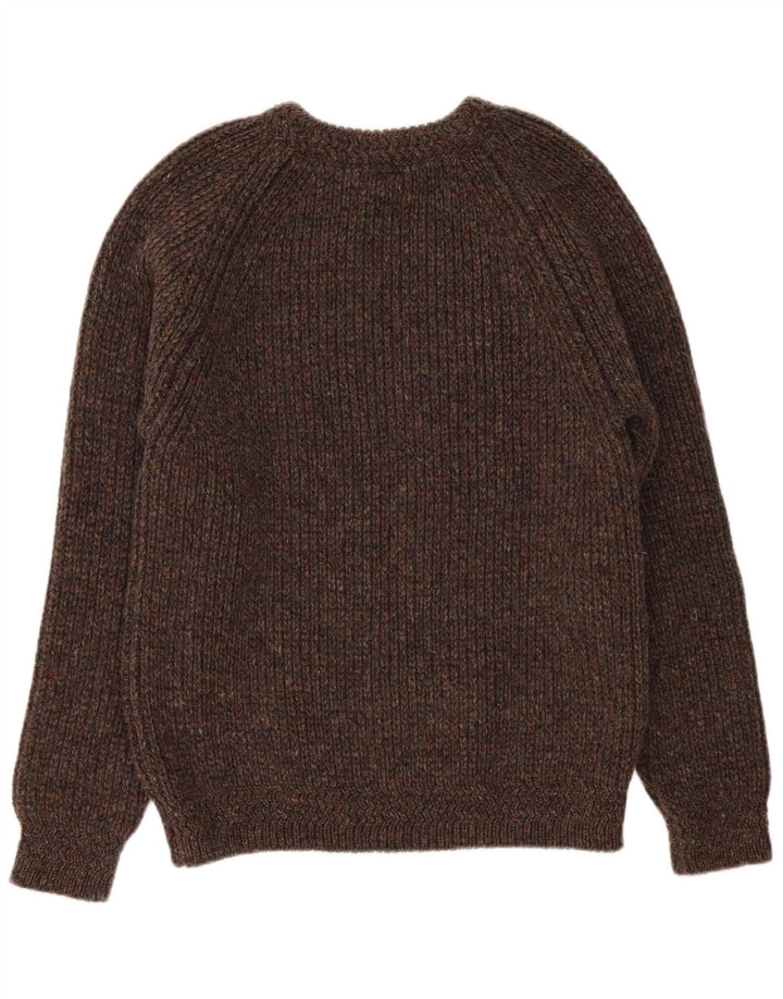 Magee Herre Crew Neck Jumper Sweater Large Brown Flecked New Wool
