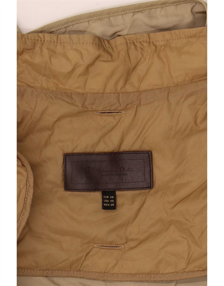 Massimo Dutti Dame Hætte Oversized Parka Jacket UK 6 XS Khaki