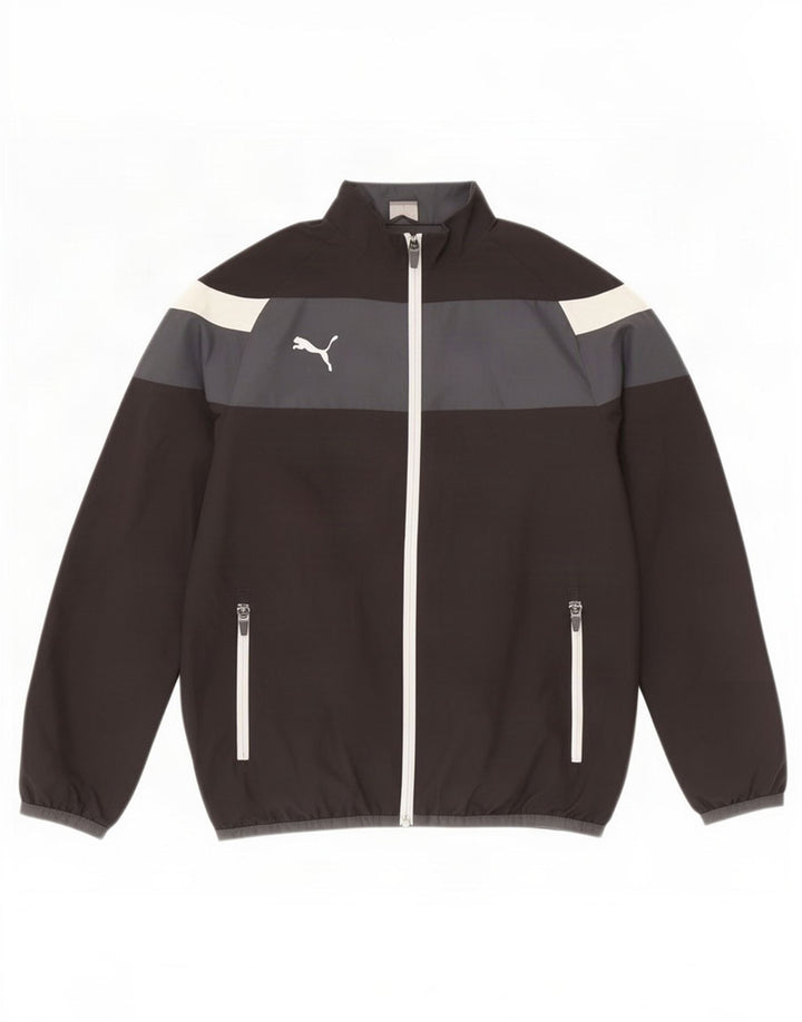 Puma Træningsdragt Topjakke til drenge 11-12 år Sort Colourblock Polyester