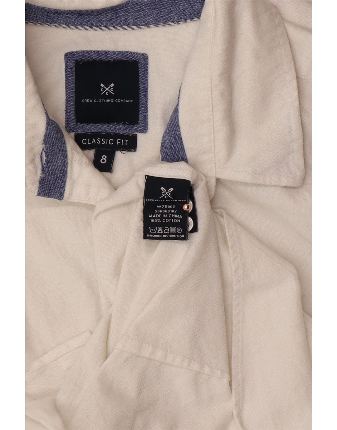 CREW CLOTHING Womens Classic Fit Shirt UK 8 Small White Bomuld
