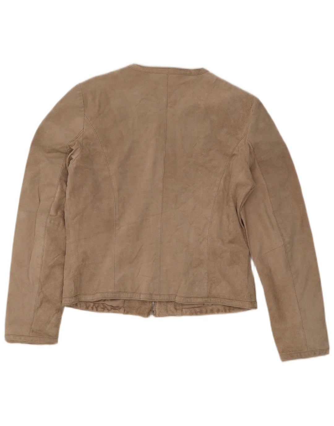 Conbipel Dame Ruskindsjakke IT 46 Large Beige Læder