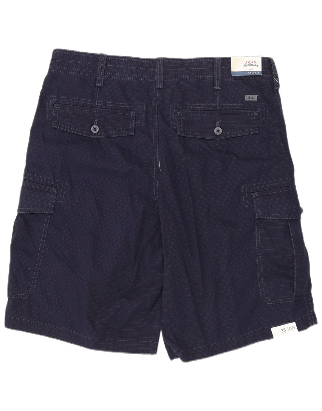 IZOD Herre Salt Water Cargo Shorts W33 Medium Navy Blue Bomuld