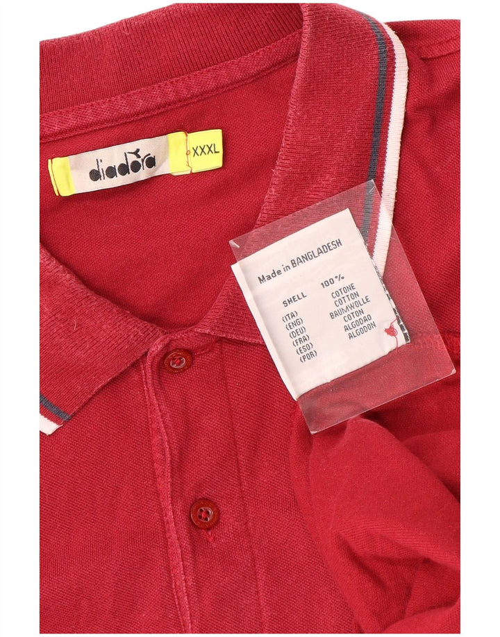 DIADORA Polo Shirt til mænd 3XL Rød