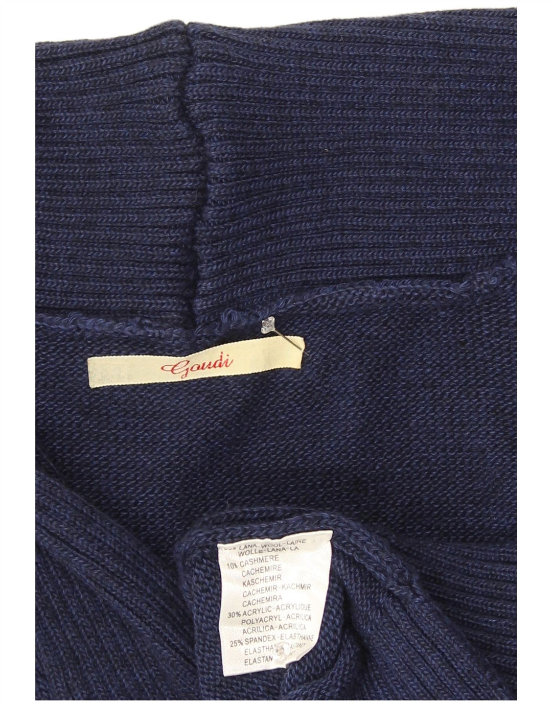 Gaudi Dame Cardigan Sweater UK 16 Large Navy Blue Uld