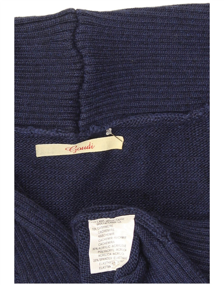 Gaudi Dame Cardigan Sweater UK 16 Large Navy Blue Uld