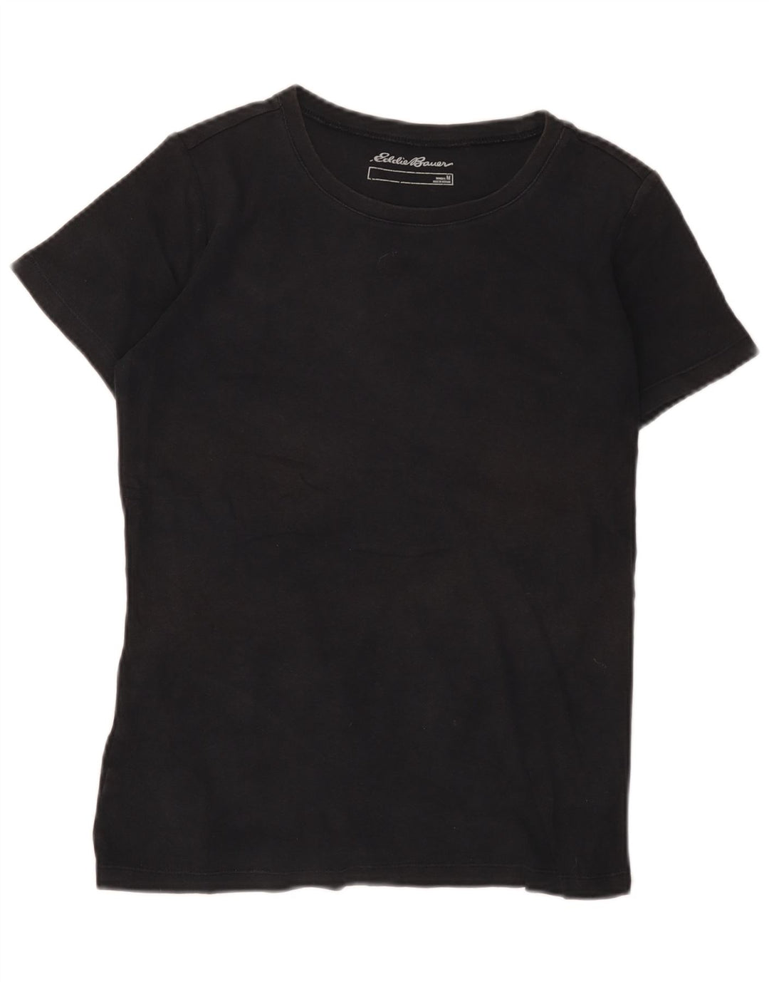 Eddie Bauer Dame T-Shirt Top UK 12 Medium Sort