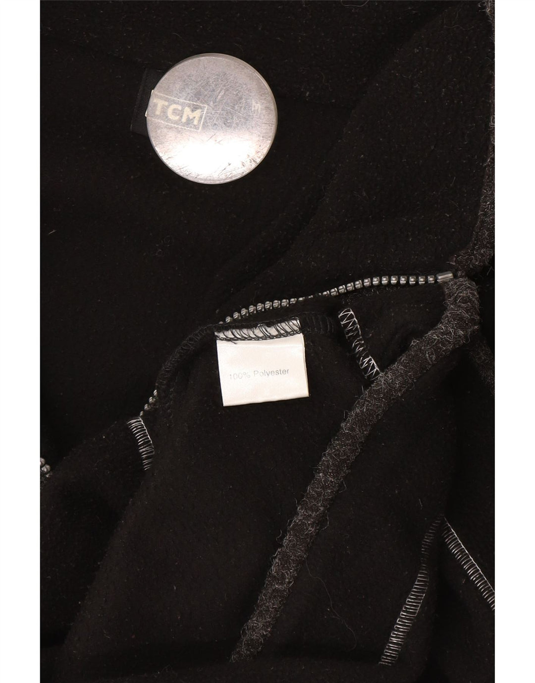 TCM Herre grafisk lynlås hals Fleece Jumper Medium Sort Polyester