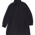 WOOLRICH Womens Overcoat UK 16 Large Navy Blue Polyester Vintage Woolrich and Second-Hand Woolrich from Messina Hembry 