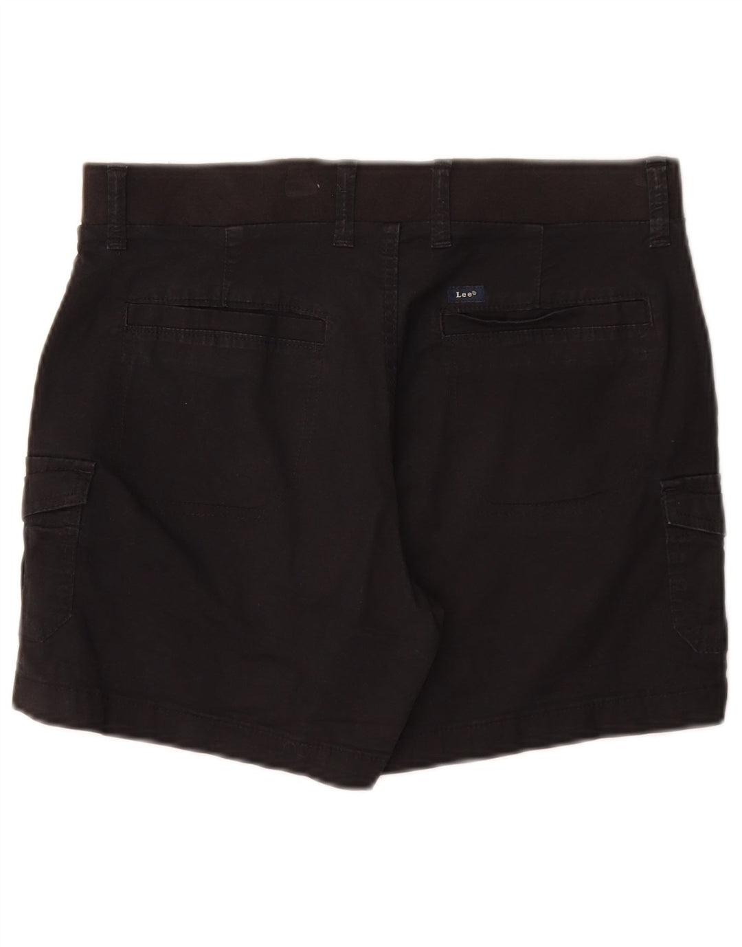 Lee Womens Mid Rise Relaxed Fit Cargo Shorts US 8 Medium W30 Black Bomuld