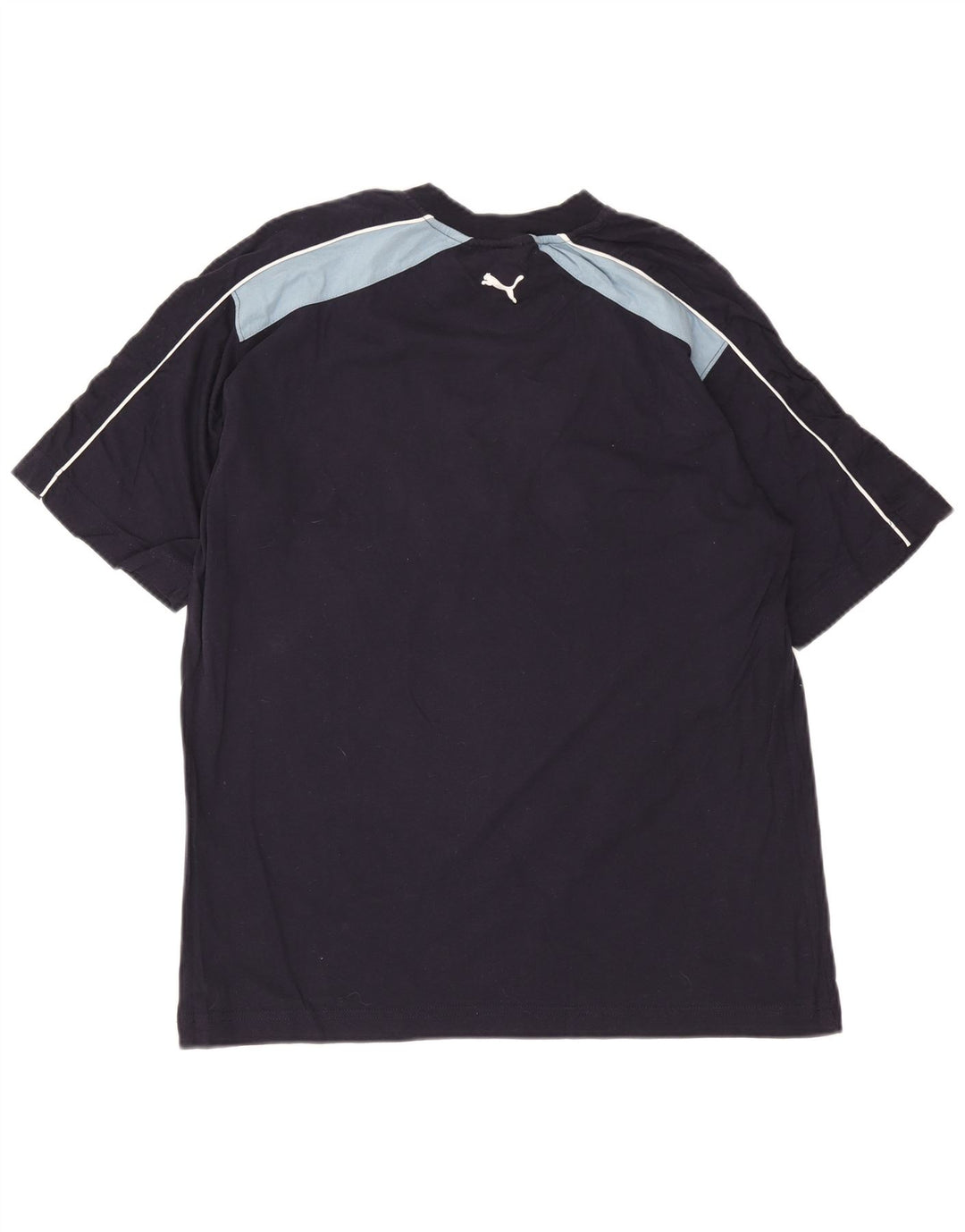 Puma Herre grafisk T-shirt Top Medium Marineblå Colourblock Bomuld