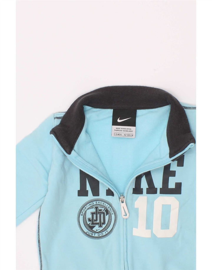 Nike Baby Boys Grafisk træningsdragt topjakke 3-6 måneder Blå Colourblock