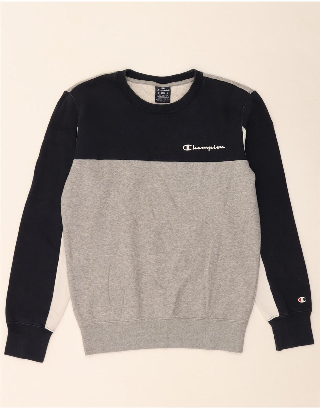 Champion Herre Sweatshirt Jumper XS Flerfarvet Colourblock Bomuld