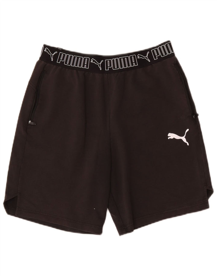 Puma Herre grafiske sportsshorts Medium sort bomuld