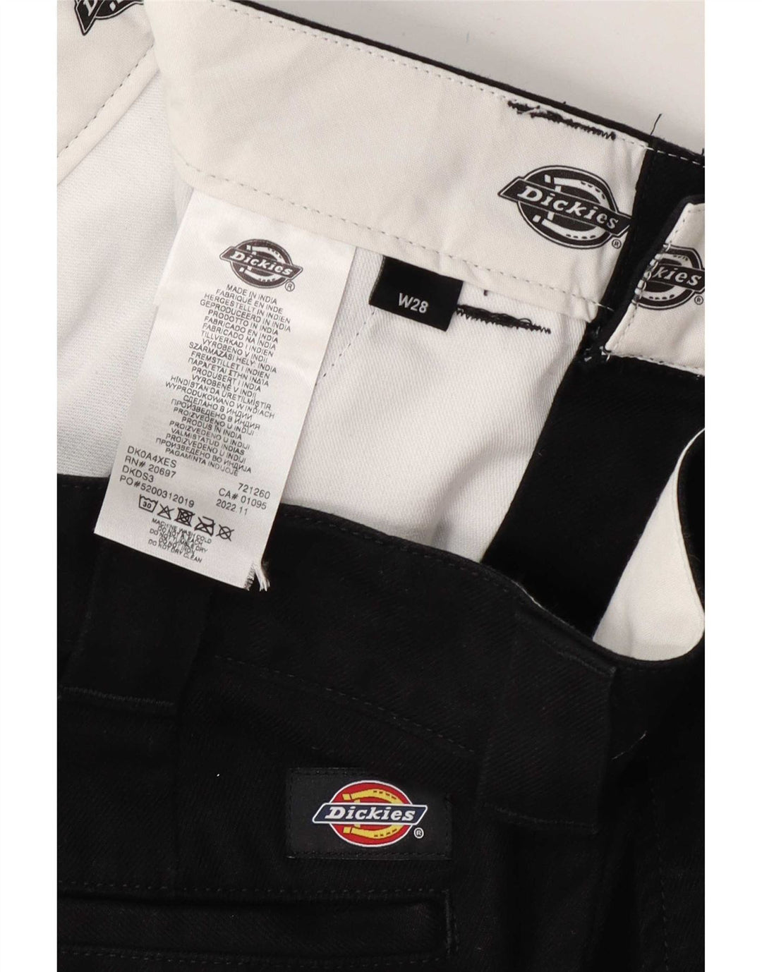 Dickies Herre Chino Shorts W28 Small Black Bomuld