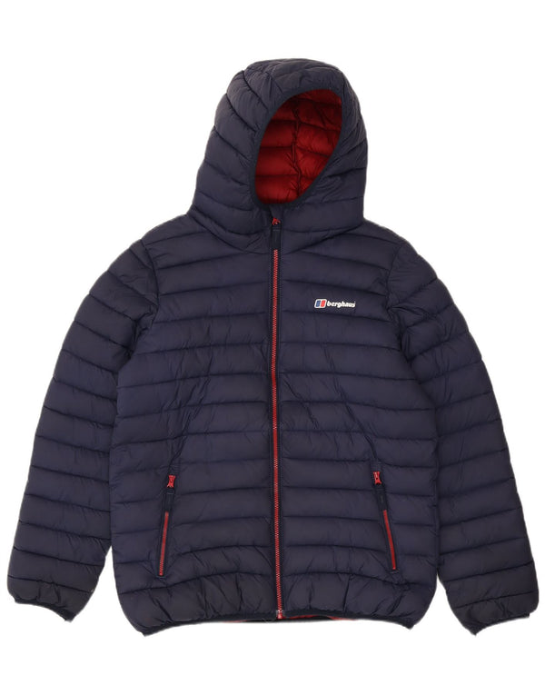 Berghaus hættejakke til drenge 14-15 år marineblå polyester