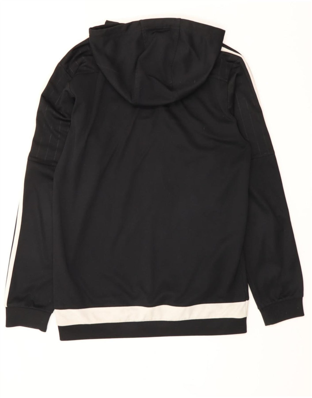 ADIDAS Mens Hoodie Jumper Small Black Polyester Vintage Adidas and Second-Hand Adidas from Messina Hembry 
