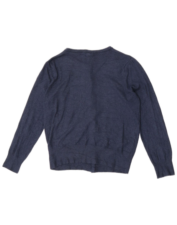 Marks & Spencer Womens Bolero Jumper UK 14 Large Navy Blue Viscose