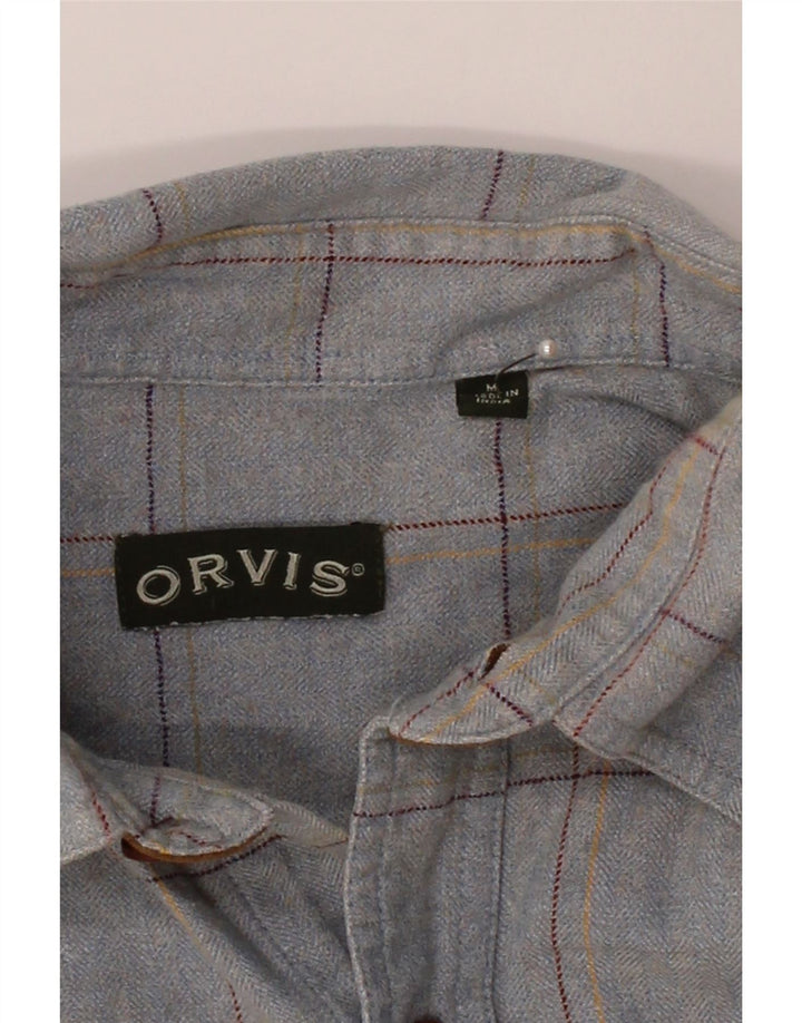 ORVIS Mens Flannel Shirt Medium Grey Check Cotton Vintage Orvis and Second-Hand Orvis from Messina Hembry 
