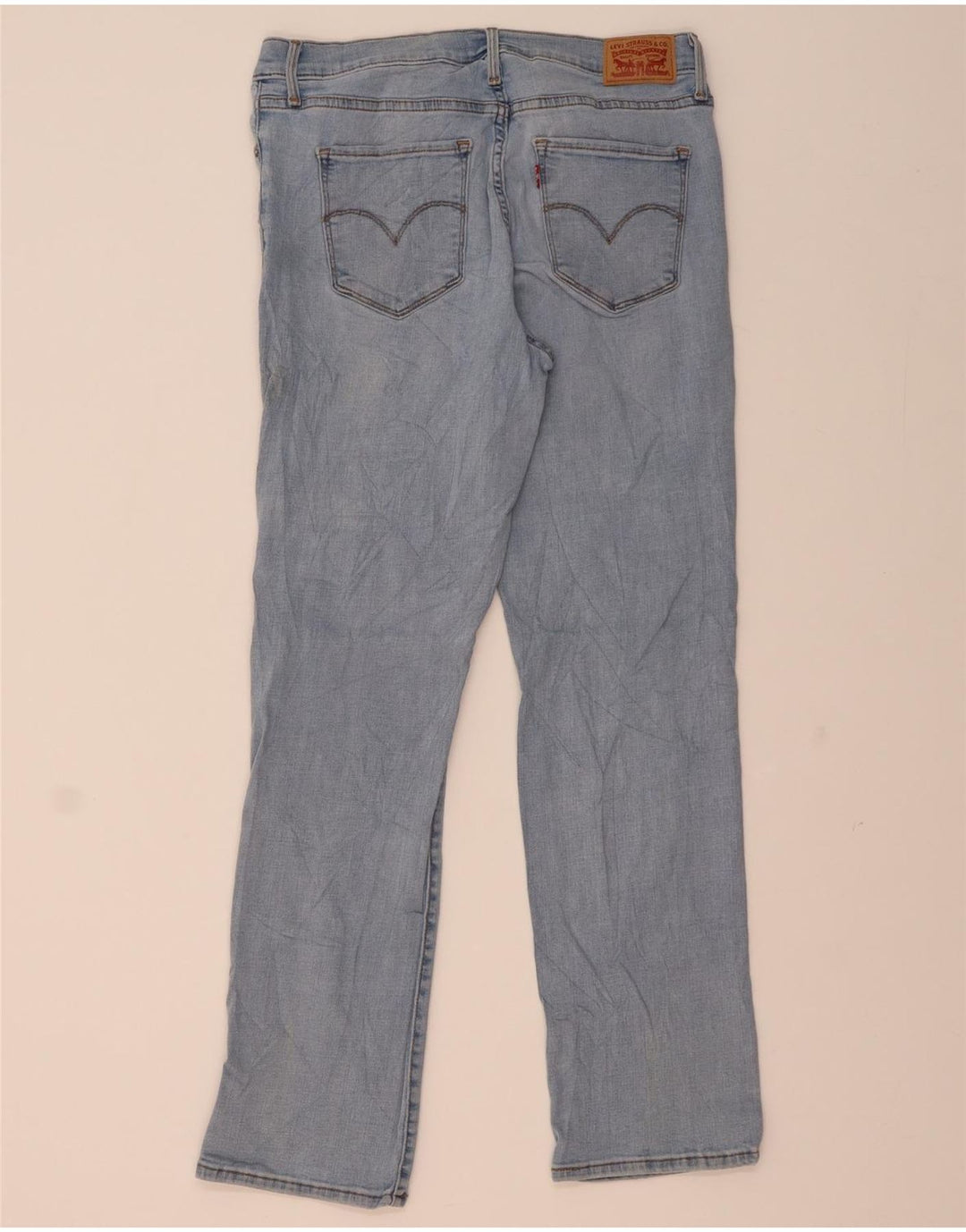 Levi's Dame 314 Shaping Straight Jeans W32 L30 Blå Bomuld
