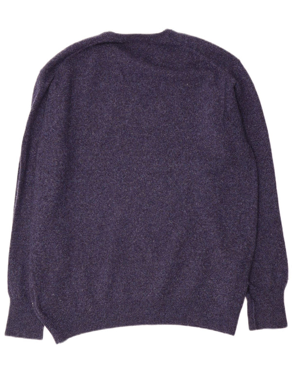 Marks & Spencer Herre V-hals sweater Medium Marineblå Flecked Uld