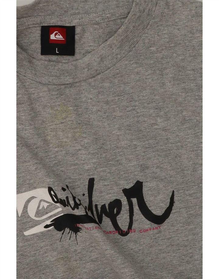 Quiksilver Herre Grafisk T-Shirt Top Stor Grå