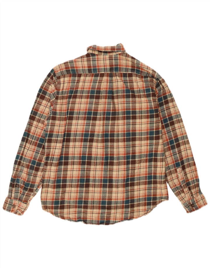 Eddie Bauer Herre flannelskjorte Stor beige ternet bomuld