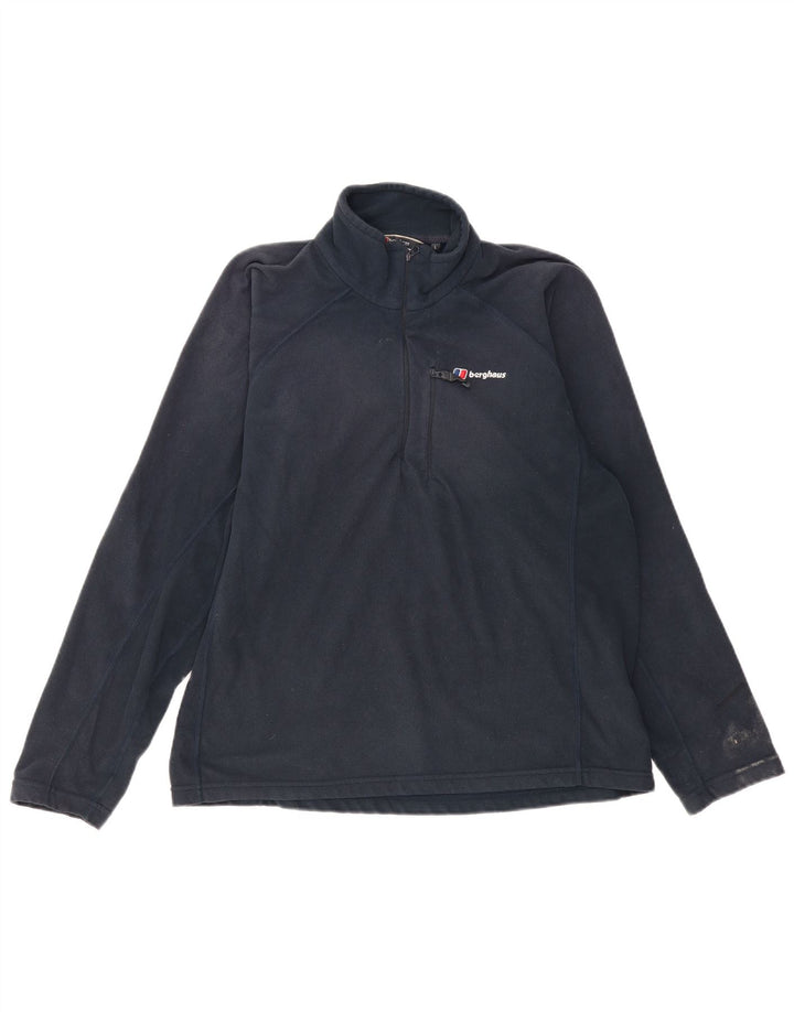 BERGHAUS Fleece Jumper med lynlås til mænd Large Navy Blue Polyester