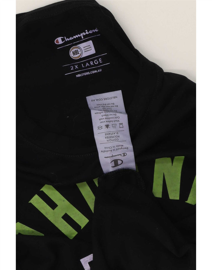 Champion Herre Phoenix grafisk T-shirt top 2XL sort bomuld