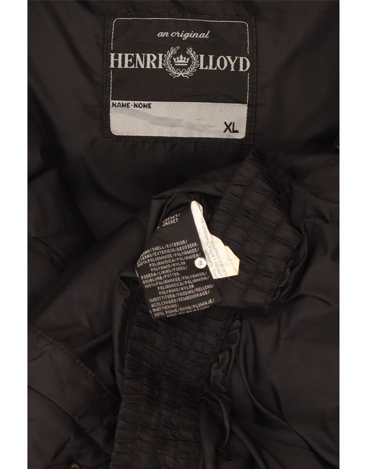 Henri Lloyd Herre hættepolstret jakke UK 42 XL Sort polyamid
