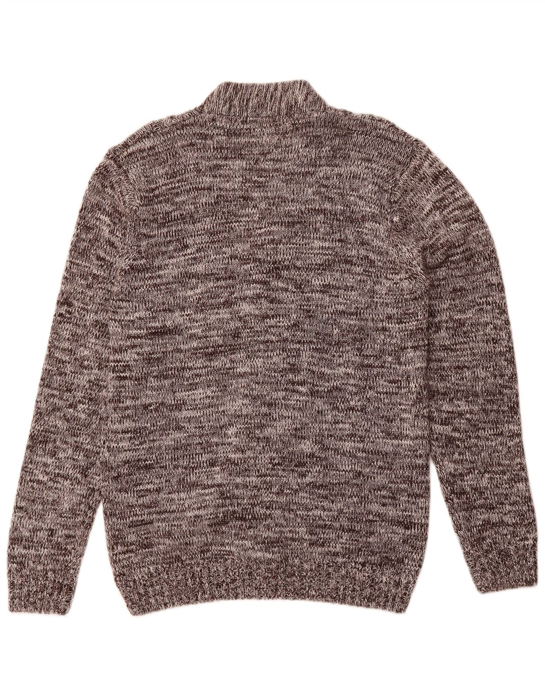 Vintage herre cardigan sweater Stor brun flækket bomuld