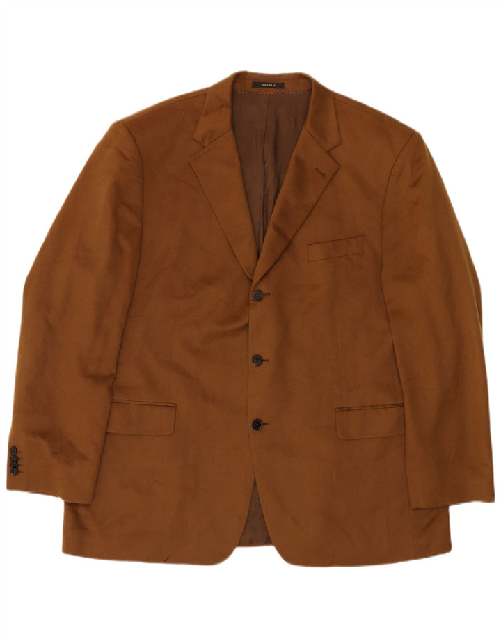VAN GRAAF Herre 3-knaps blazerjakke UK 42 XL Brown Cashmere