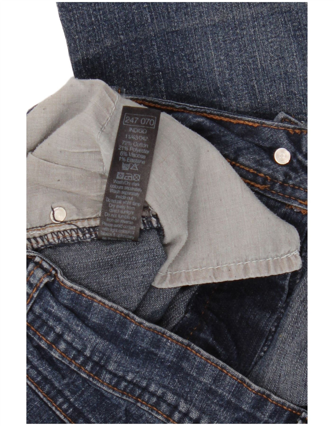 M&Co Dame Denim Bermuda Shorts UK 12 Medium W32 Blå Bomuld